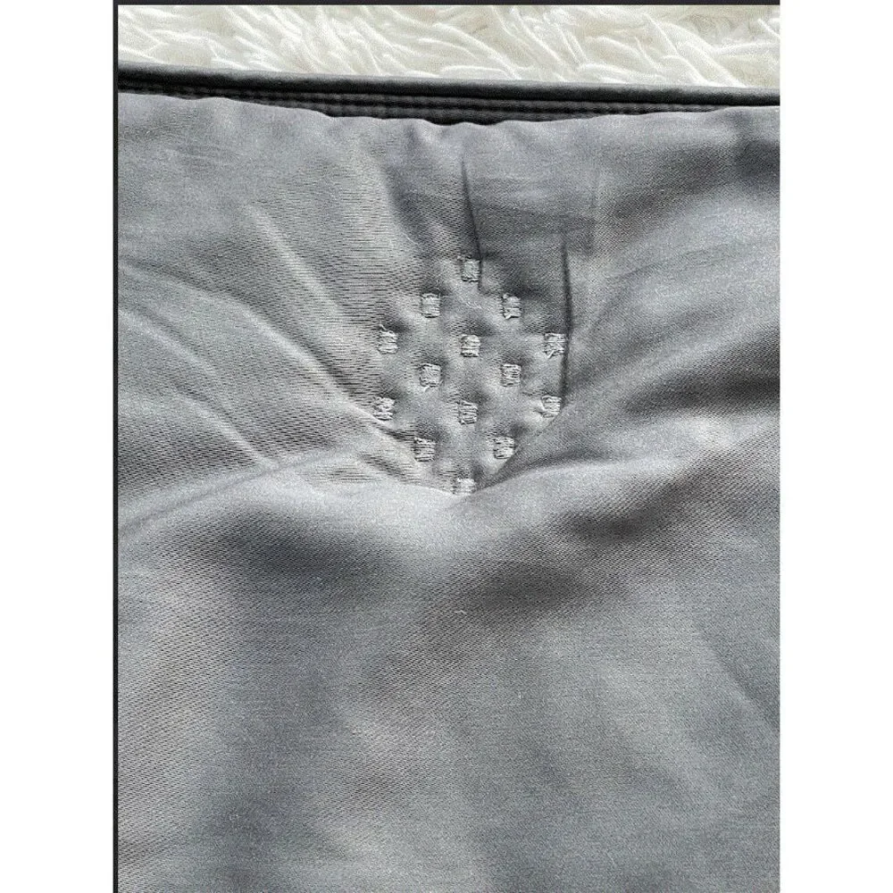 2 Pottery Barn Tencel Lyocell Quilted Shams Standard Charcoal